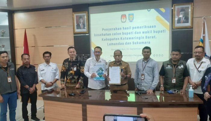Hasil Pemeriksaan Kesehatan Bacabup-Bacawabup Kobar, Lamandau dan Sukamara Diserahkan ke KPU