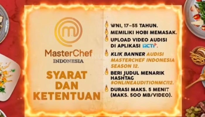MasterChef Indonesia Kembali! Audisi Online Season 12 Telah Dibuka