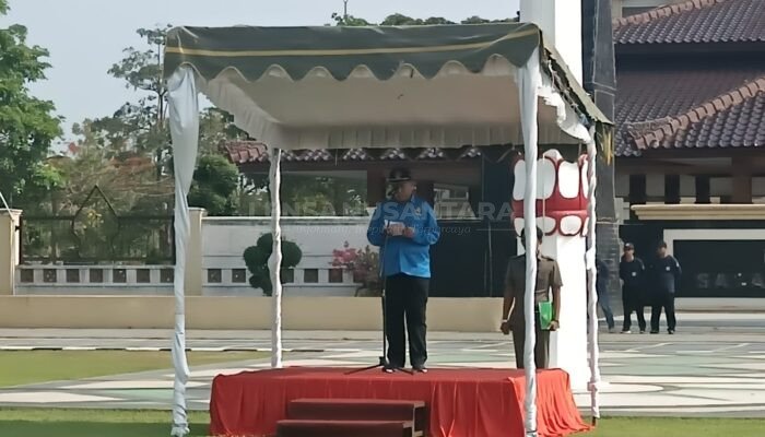 Pemkab Blitar Gelar Upacara Peringatan Bulan Bhakti Karang Taruna, Sekda Izul Marom Sampaikan Ini