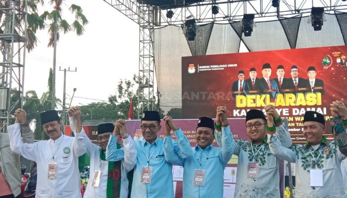 KPU Pamekasan Gelar Deklarasi Kampanye Damai Pilkada 2024 Bersama Tiga Cabup-Cawabup