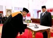 Presiden Prabowo Subianto Saksikan Pengucapan Sumpah Sunarto sebagai Ketua MA