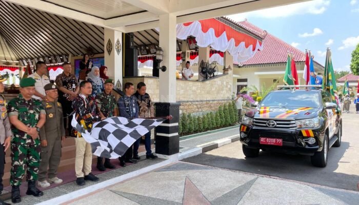 Tiba di Magetan, Kirab Pataka Jer Basuki Mawa Beya Langsung Diberangkatkan Menuju Ngawi