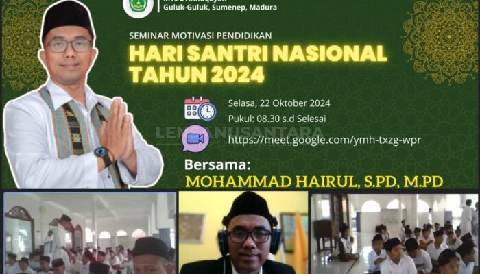 MTs 2 Annuqayah Guluk-Guluk Sumenep Gelar Webinar Motivasi Pendidikan di Hari Santri 2024