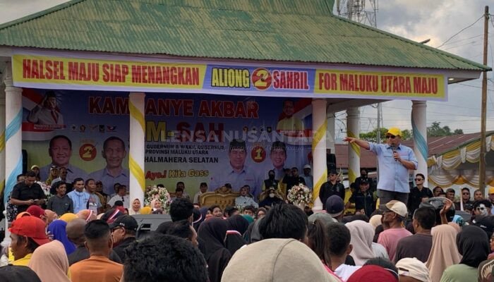Halmahera Selatan Jadi Lautan Manusia saat AM-SAH Deklarasi Kampanye Akbar di Kecamatan Bacan