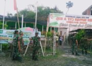 Beri Kenyamanan Anak-anak Bermain dan Belajar, Koramil 0824/19 Umbulsari Pasang Paranet di PAUD Baitul Ridlo