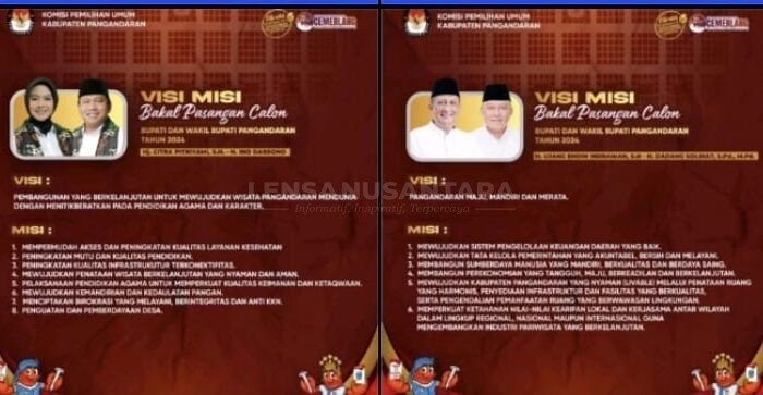 KPU Paparkan Sosialisasikan Visi Misi Pasangan Cabup-cawabup Pangandaran Pilkada 2024