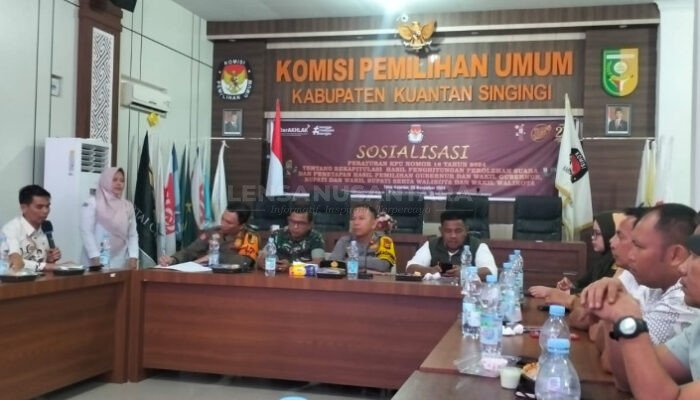 KPU Kuansing Gelar Sosialisasi PKPU Nomor 18 Tahun 2024, Targetkan Partisipasi Pemilih 75 Persen