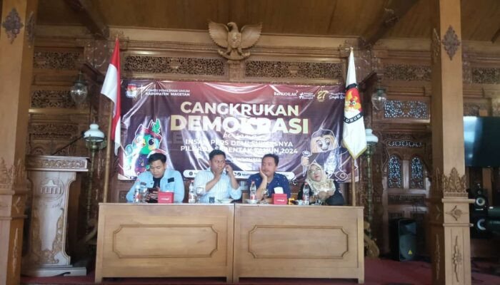 Perkuat Sinergi, KPU Magetan Gelar Cangkrukan Demokrasi Bersama Insan Pers