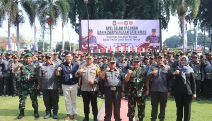 Jelang Coblosan Pilkada 2024, Santoso Pimpin Apel Gelar Pasukan Kesiapsiagaan Satlinmas