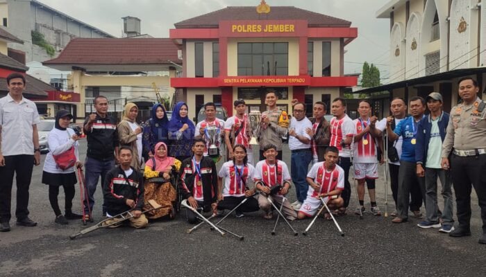 Juarai Sepak Bola Amputasi Piala Menpora 2024, Atlet dan Official Persaid dapat Apresiasi dari Kapolres Jember