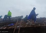 Puting Beliung Terjang Karang Gondang, GRIB Jaya Jepara Turun Tangan Berikan Bantuan