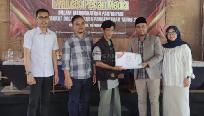 Media Lensa Nusantara dapat Penghargaan dari KPU Pangandaran