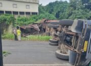 Lagi..!! Truk Kontainer Terlibat Lakalantas di Jepara, Kerugian Ratusan Juta