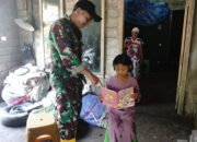 Anak-anak Desa Trotosari Antusias, Anggota TNI TMMD 123 Bondowoso Jadi Guru Dadakan