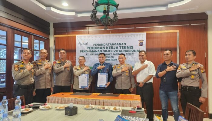 Perkuat Keamanan Obvitnas, Apical dan Polda Riau Tandatangani Pedoman Kerja Teknis 2025