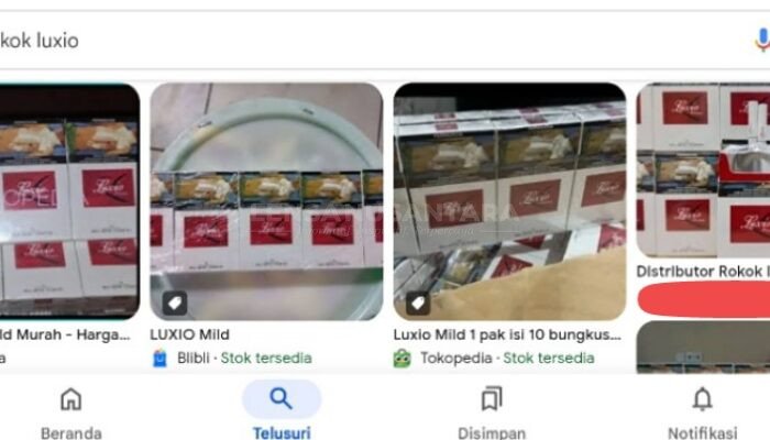 Rokok Ilegal Merek Luxio Dijual Bebas di E-commerce