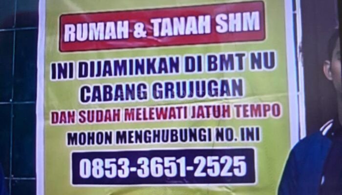 BMT NU Grujugan Bondowoso Pasang Baner di Rumah Kreditur, NJH: Bisa Digugat Perdata