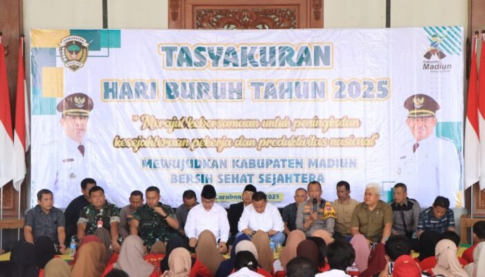 Merajut Kebersamaan, Menggapai Kesejahteraan, Peringatan May Day 2025 di Kabupaten Madiun Berlangsung Damai dan Bermakna