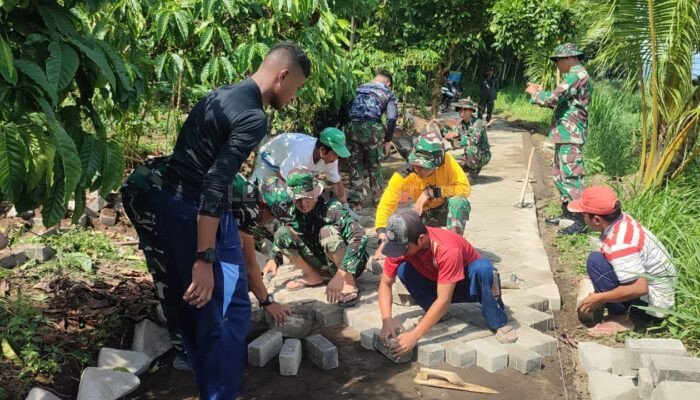 Tak Tersentuh Program 20 Tahun, Melalui TMMD Ke-124 Jalan Dusun Plalangan di Paving