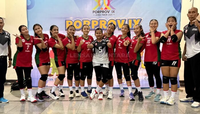 Porprov IX Jatim 2025, Tim Voli Jember Berhasil Taklukkan Tim Putri Bojonegoro Skor Telak 3-0