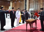 Lantik 136 Pejabat Eselon II, III dan IV Bupati Rusdi Sutejo : Mutasi Hal Wajar di Dunia Birokrasi
