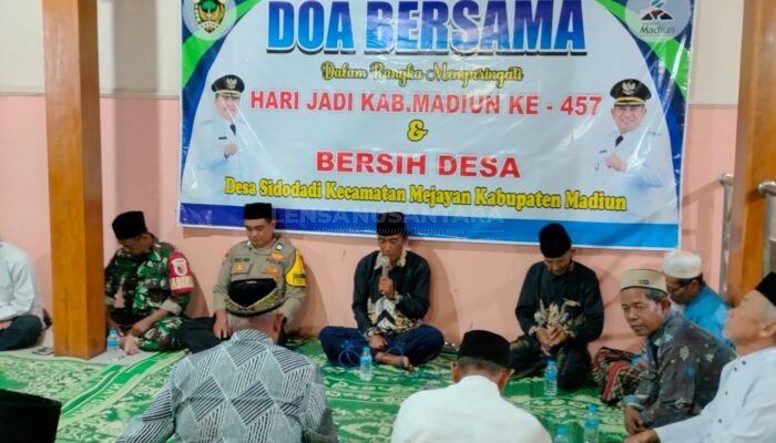 Warga Desa Sidodadi Doa Bersama Doakan Pendiri dan Harapkan Kemajuan Kabupaten Madiun
