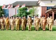 Wabup Pimpin Apel Pagi dan Penyerahan Santunan di Kabupaten Musi Rawas