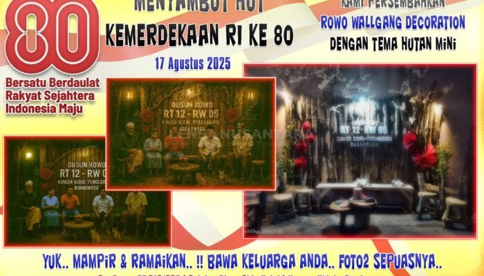 WallGang Decoration Warnai Semarak HUT ke-80 RI di Desa Koncer Kidul Bondowoso