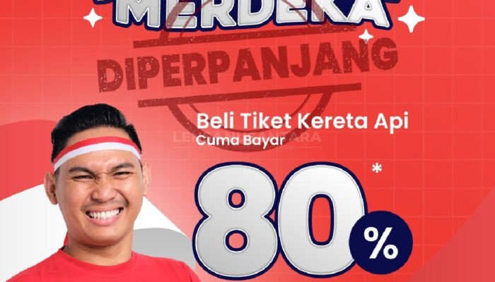 HUT ke-80 RI, KAI Daop 7 Madiun Perpanjang Promo Merdeka, Diskon Tiket Hingga 20%