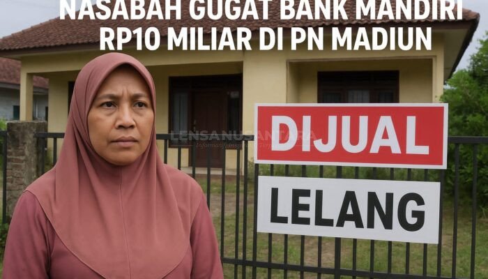Rumah Masuk Lelang Meski Angsuran Dibayar,Nasabah Gugat Bank Mandiri 10 Miliar di PN Madiun