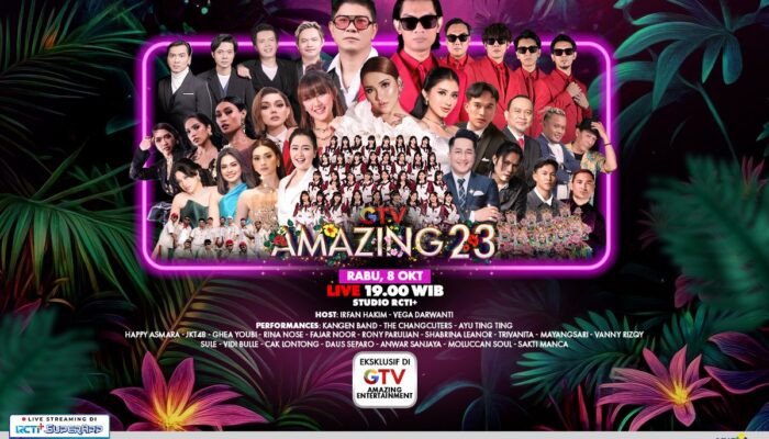 Bertabur Kolaborasi Bintang-bintang Spektakuler, Kangen Band dan The Changcuters Meriahkan Malam Perayaan Ulang Tahun GTV ke-23