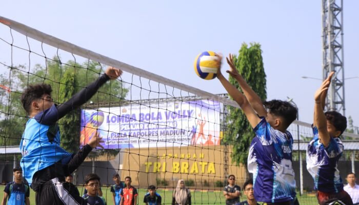 Kapolres Madiun Buka Turnamen Bola Voli Pelajar Kamtibmas Kapolres Cup 2025