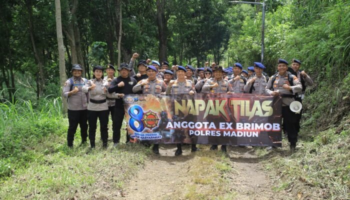 Rangkaian Napak Tilas Polres Madiun Peringati HUT ke-80 Korps Brimob Polri di Monumen Sakip–Sanali Kare