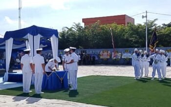 Perkuat Keamanan Perairan Kobar, Pangkoarmada RI Resmikan Mako Lanal Kumai dan Kukuhkan Komandan Baru