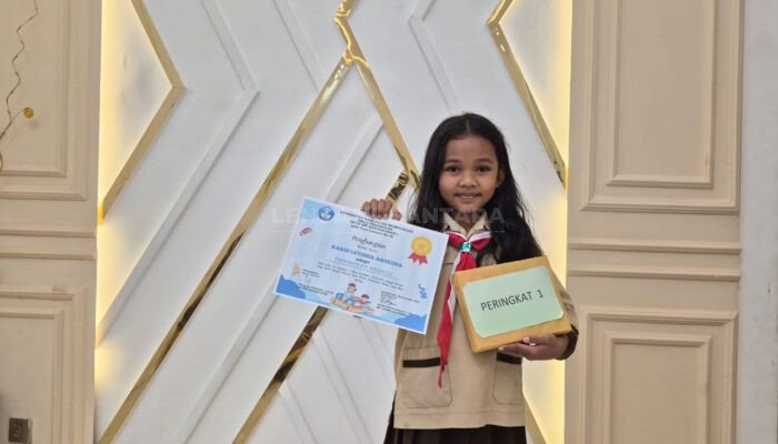 Prestasi yang Membanggakan, Kasih Letisha Aqueenara Raih Juara 1 Kelas 3 di UPTD SPF SDN Sukosari 1 Bondowoso