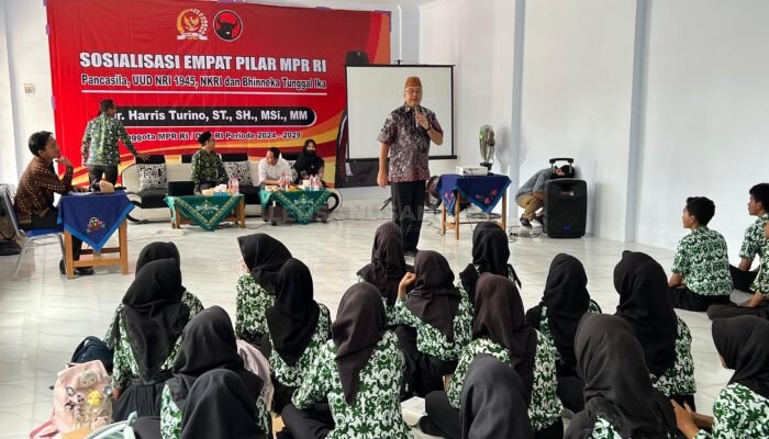 Gelar Sosialisasi Empat Pilar, Harris Turino Ingatkan Pelajar SMK Ma’arif NU Jangan Terpengaruh Hal Negatif Era Digital