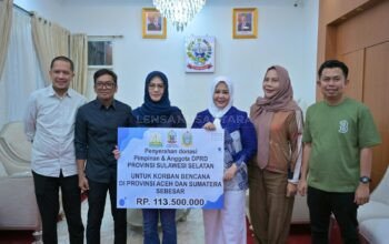 Sehari DPRD Sulsel Kumpulkan Donasi ke Sumatera 113,5 juta