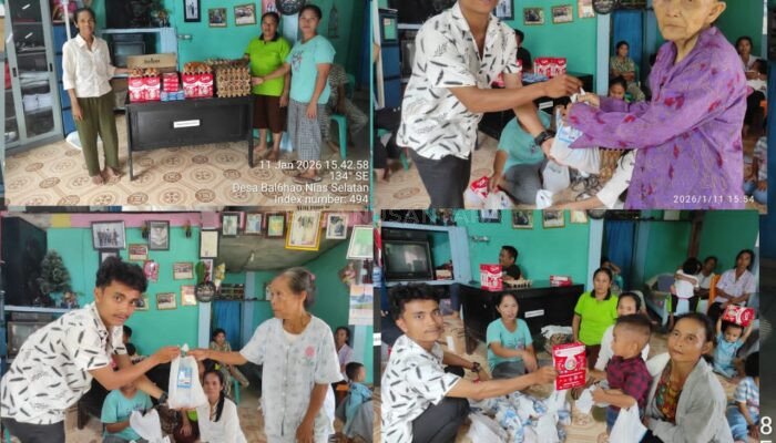 Cegah Gizi Buruk, Lansia dan Balita Masyarakat Desa Balohao Nias Selatan Dapat Susu dan Telur Gratis