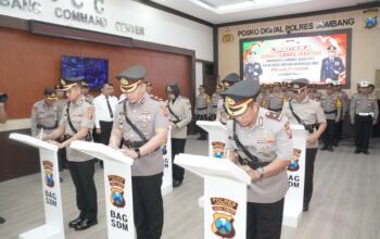 Kapolres Jombang Pimpin Sertijab Wakapolres, Kabagops dan Kasat Lantas: “Jabatan Adalah Amanah dan Kepercayaan”