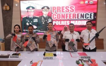 Bobol Toko di Dolopo dan Dagangan, Komplotan Pencuri Dibekuk Polres Madiun