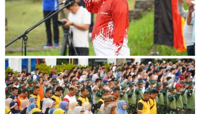 Apel Gabungan di Istano Basa Pagaruyung, Bupati Eka Putra Ajak ASN Sambut Ramadan dan Peringati HPSN 2026 dengan Aksi Nyata