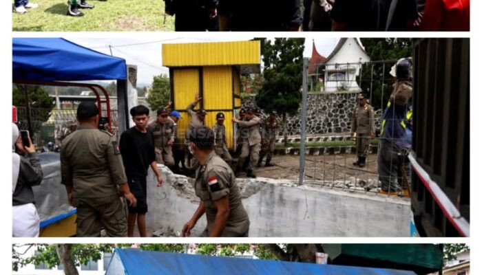 Pemkab Tanah Datar Tertibkan Pedagang di Jalan Sutoyo, Sediakan Lokasi Relokasi Lebih Representatif