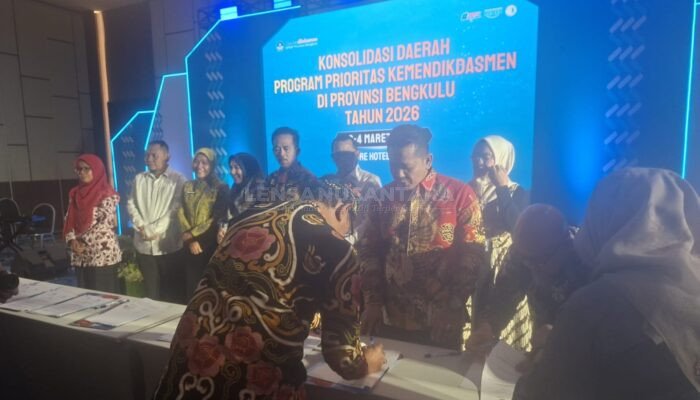 Tingkat Mutu Pendidikan, Dispendik Kaur Tanda Tangan MoU Bersama BPMP Bengkulu