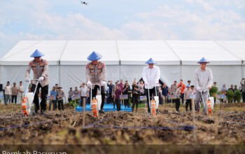 Kapolda Jatim bersama Bupati Pasuruan Pimpin Tanam Jagung Serentak di Rembang