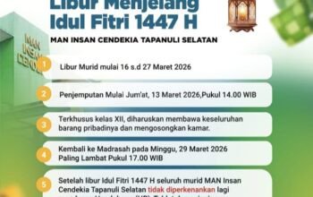 Jelang Idul Fitri 1447 H, MAN Insan Cendekia Tapanuli Selatan Umumkan Jadwal Libur dan Aturan Baru Penggunaan Gawai