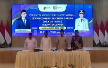Pengurus Dekopinda Resmi Dikukuhkan, Perkuat Gerakan Memajukan Koperasi di Jember