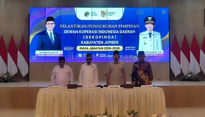 Pengurus Dekopinda Resmi Dikukuhkan, Perkuat Gerakan Memajukan Koperasi di Jember