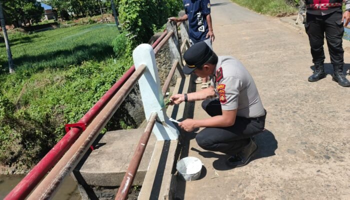 Melalui Program BELIDA Polres Musi Rawas Renovasi Jembatan Dam Inpres di Desa Air Satan