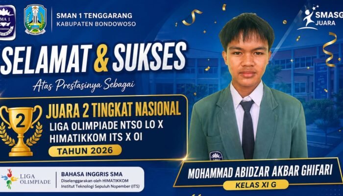 Siswa SMAN 1 Tenggarang Bondowoso Raih Juara 2 Nasional Olimpiade Bahasa Inggris