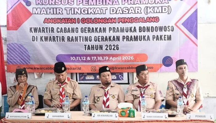 Cetak Pembina Tangguh, Wabup Bondowoso Buka KMD Pramuka dengan Skema 80 Persen Praktik